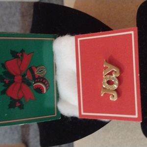 Vintage 1988 sparkling JOY pin marked  nib Uncirculated